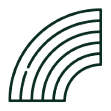 an icon of a rainbow to represent queer friendly